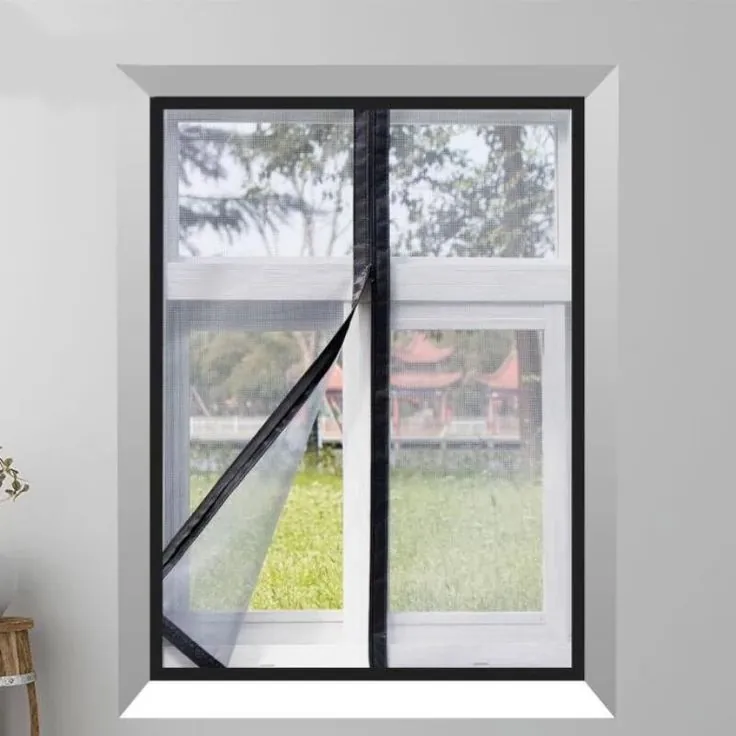 Velcro mosquito net installation close-up Nagpur